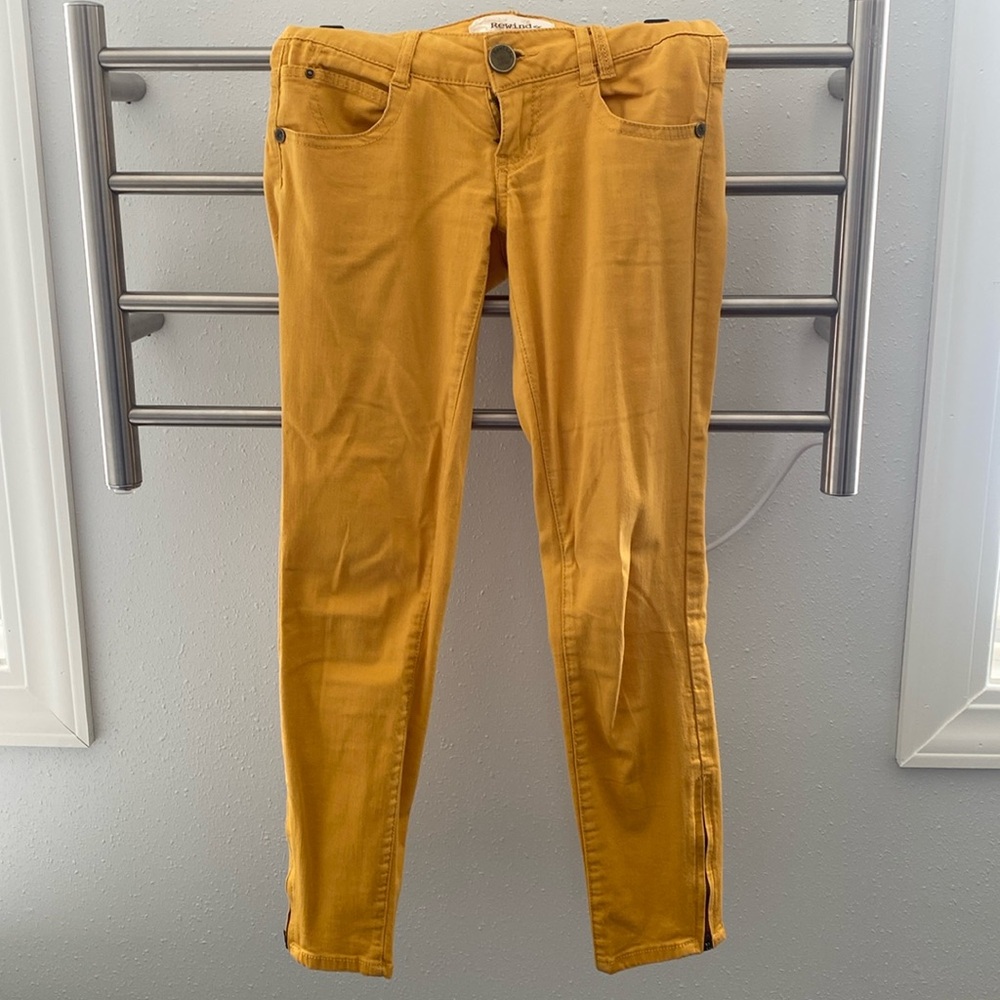 Yellow rewind jeans